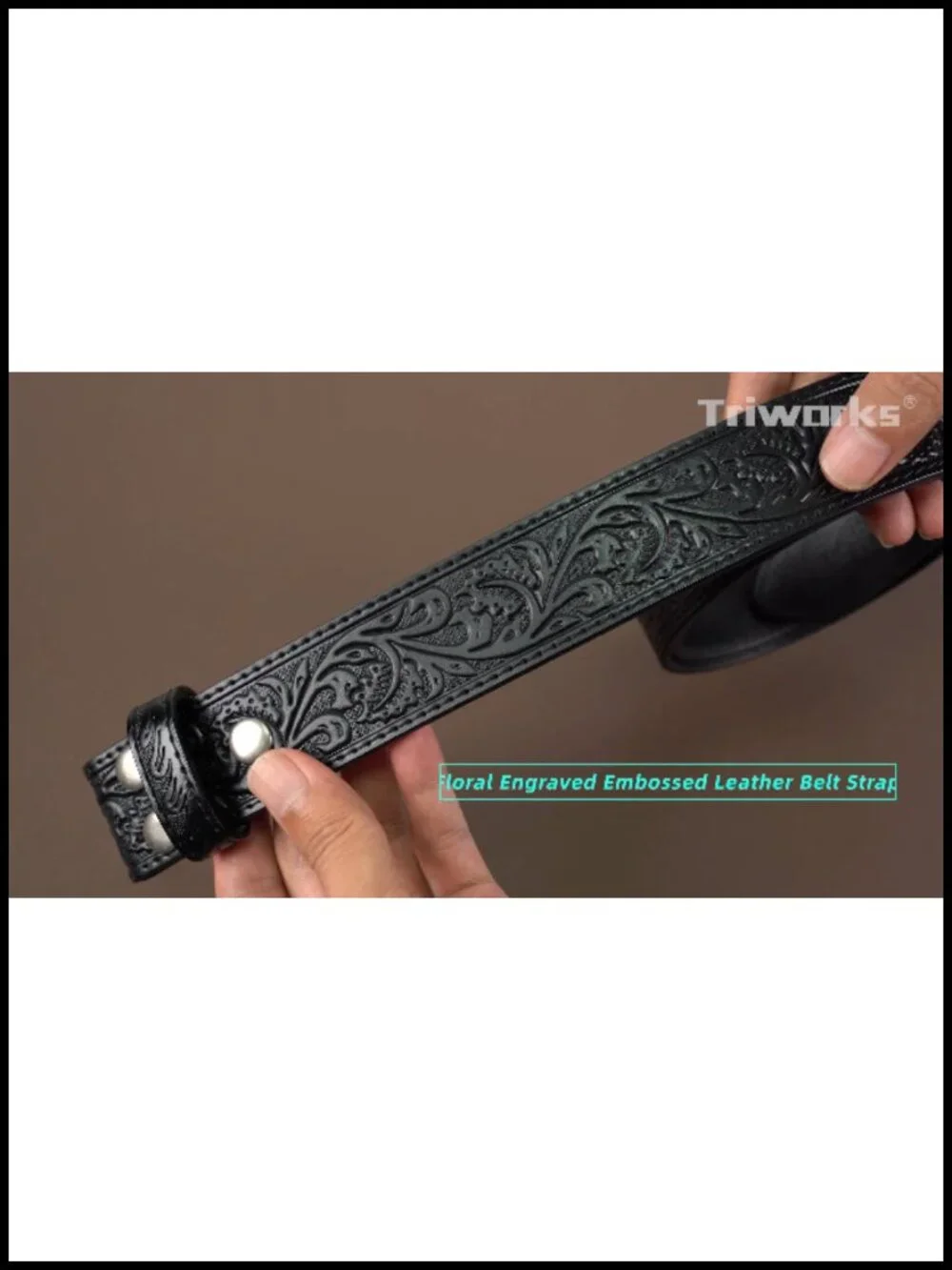 Men's Western Leather Belt Strap Without Buckle 1.5